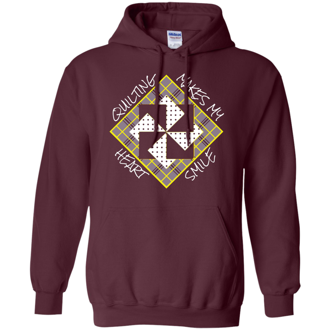 Quilting Makes My Heart Smile Pullover Hoodie