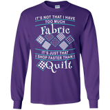 I Shop Faster than I Quilt Long Sleeve Ultra Cotton T-Shirt - Crafter4Life - 9