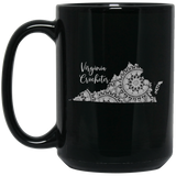 Virginia Crocheter Black Mugs