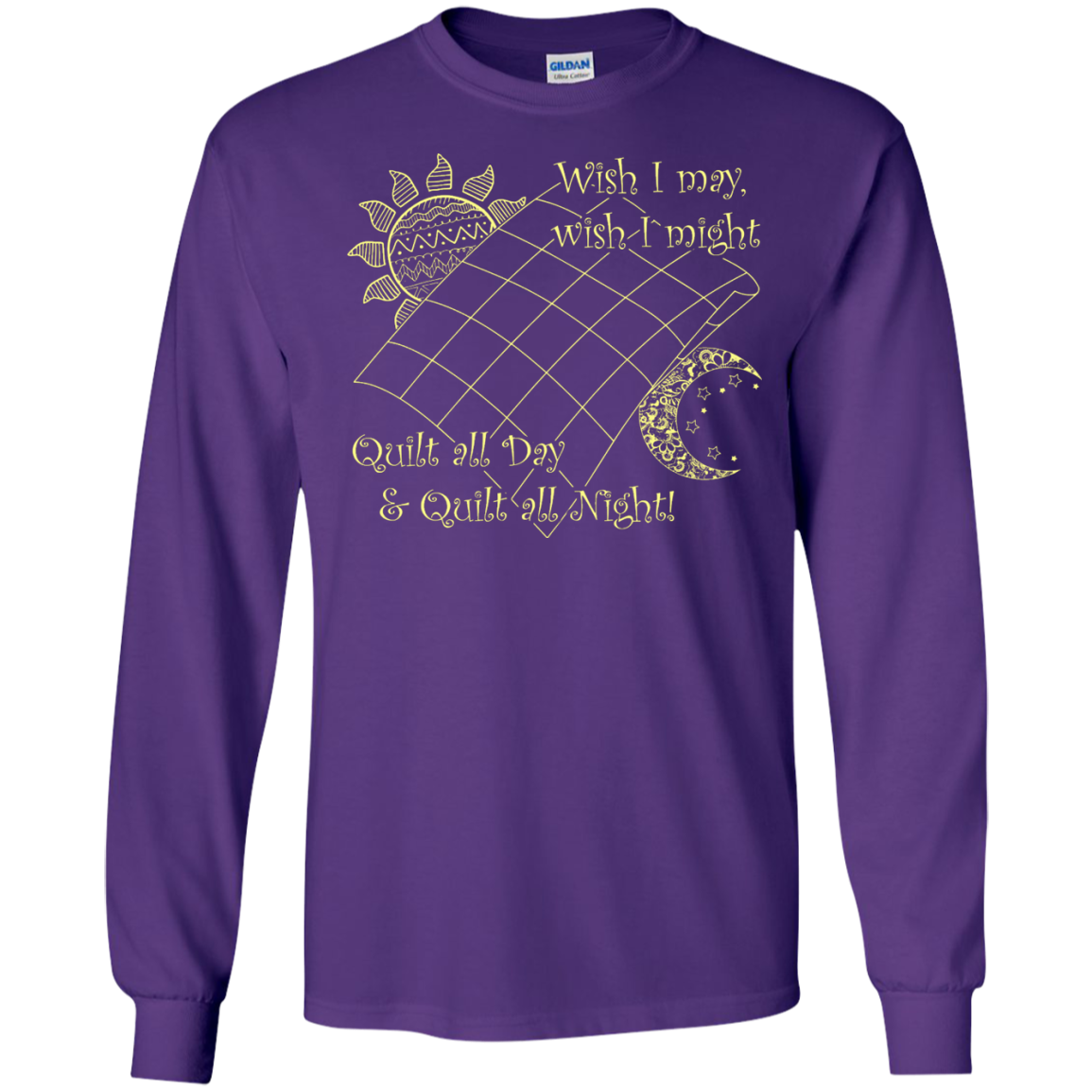 Wish I May Quilt Long Sleeve Ultra Cotton T-Shirt - Crafter4Life - 9