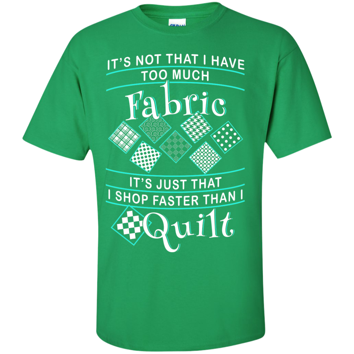 I Shop Faster than I Quilt Custom Ultra Cotton T-Shirt - Crafter4Life - 5