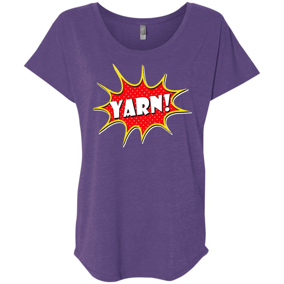 Yarn! Comic Starburst Ladies Triblend Dolman Sleeve