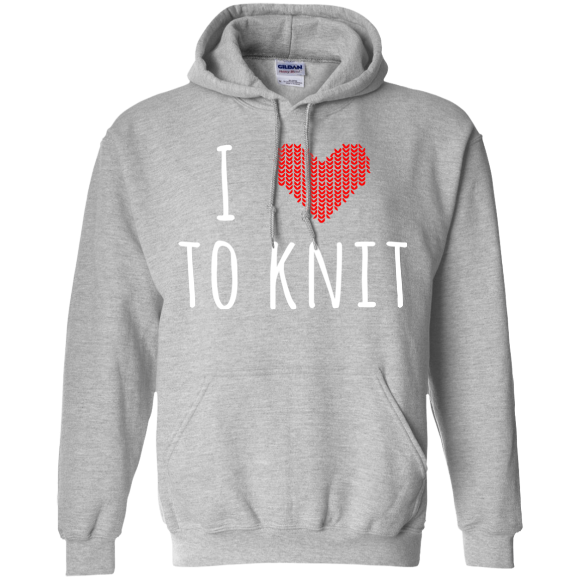 I Heart To Knit Pullover Hoodie