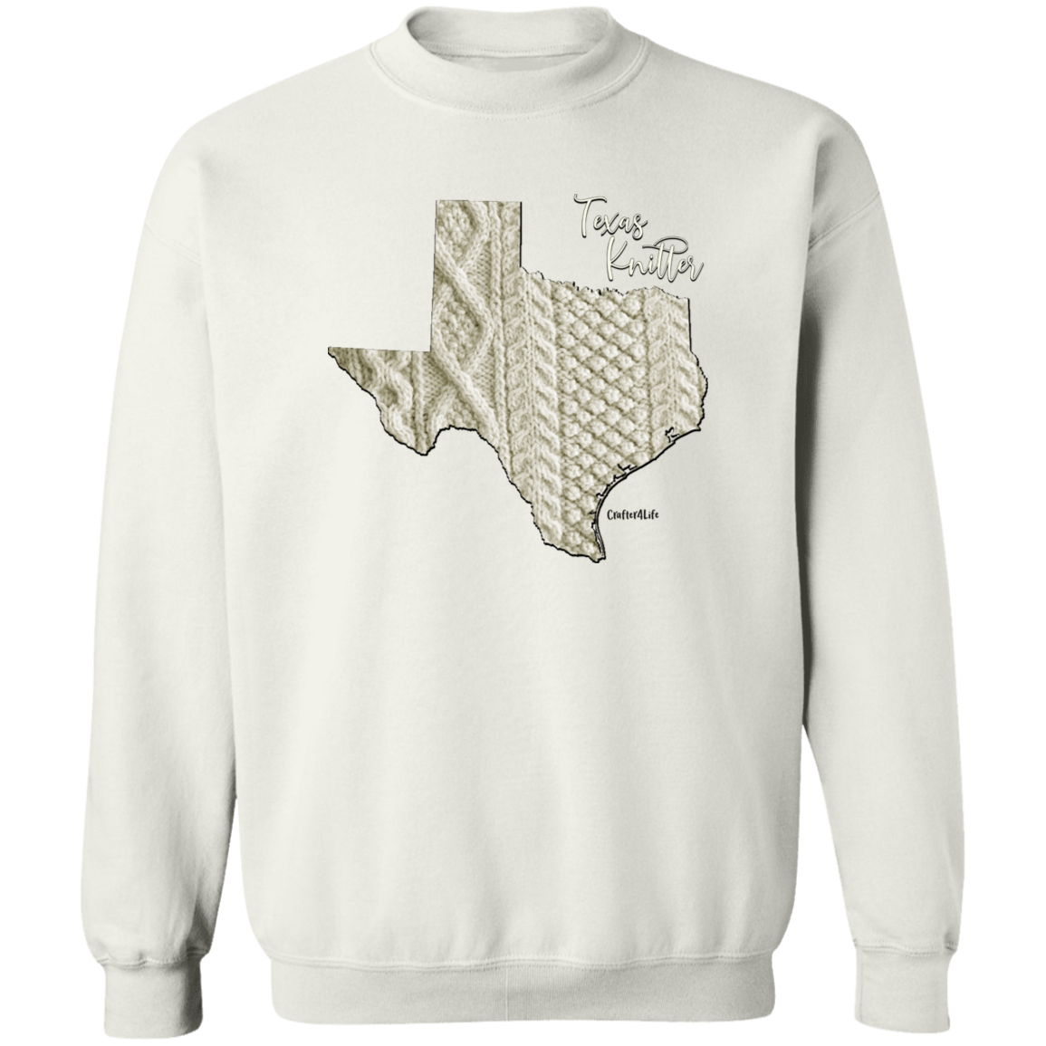 Texas Knitter Crewneck Pullover Sweatshirt
