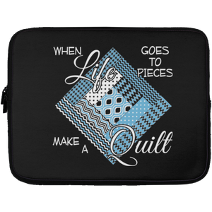 Make a Quilt (blue) Laptop Sleeves