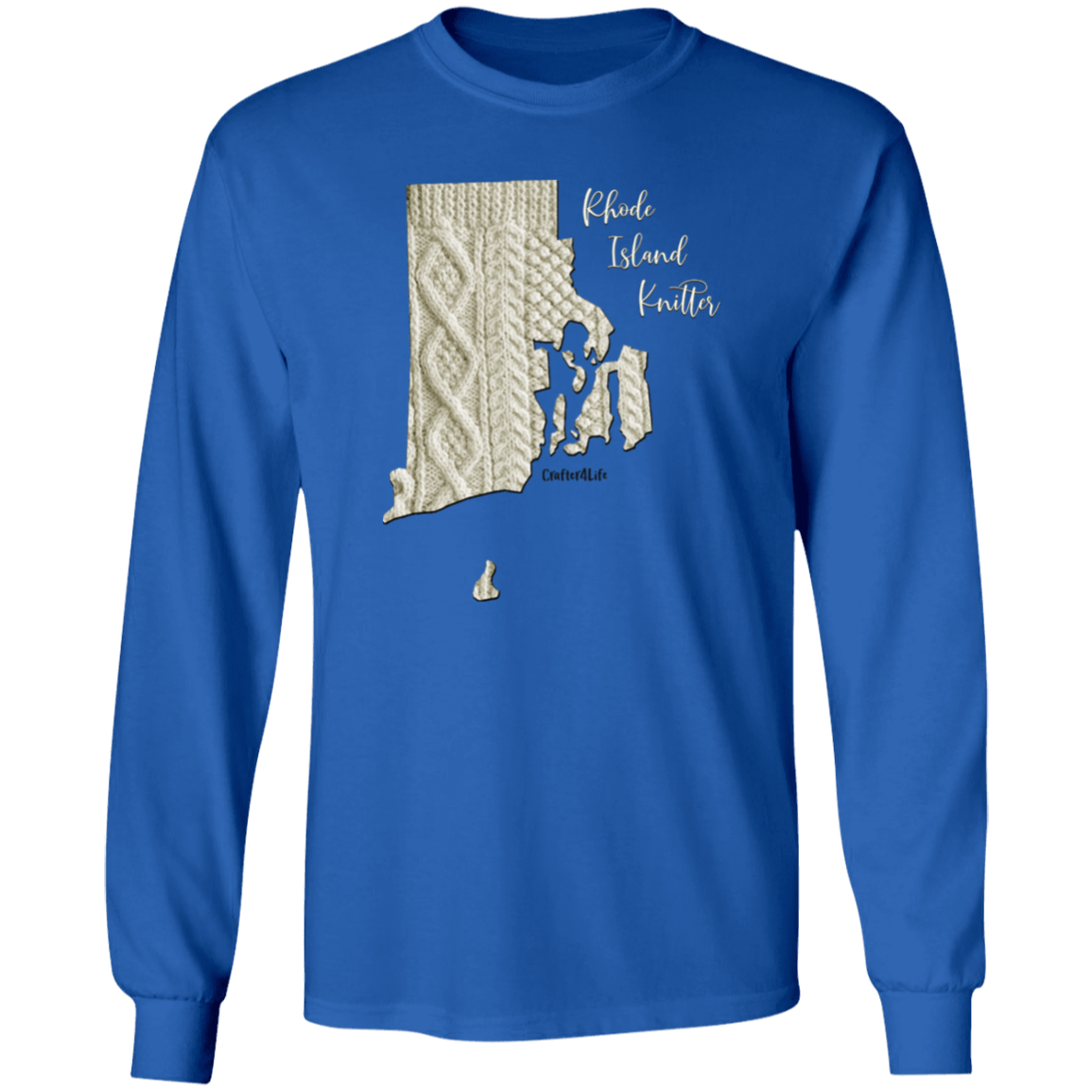 Rhode Island Knitter LS Ultra Cotton T-Shirt