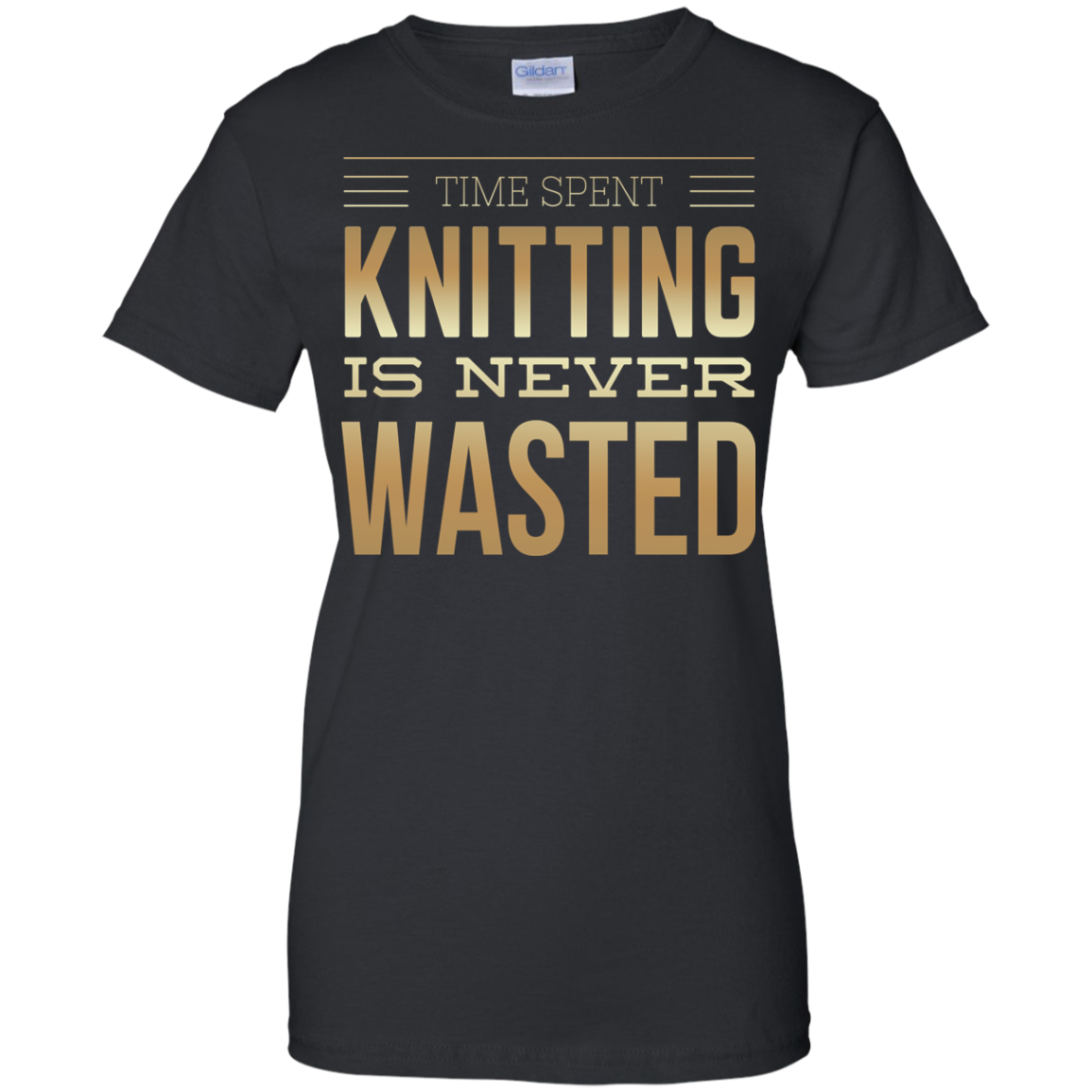 Time Spent Knitting Ladies Custom 100% Cotton T-Shirt - Crafter4Life - 2