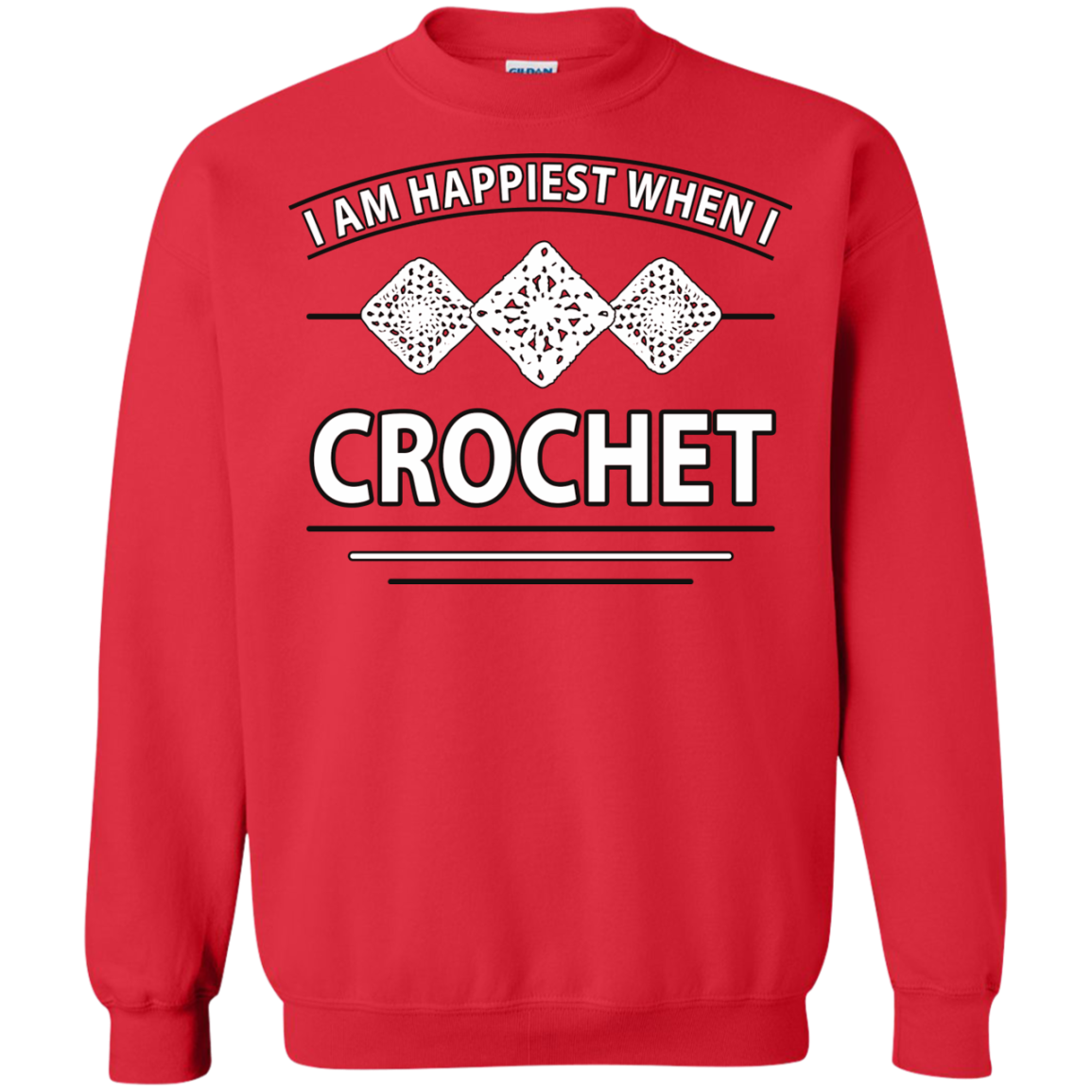 I Am Happiest When I Crochet Crewneck Sweatshirts - Crafter4Life - 8