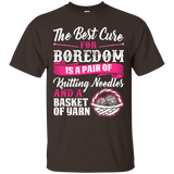 Cure for Boredom - Knitting Custom Ultra Cotton T-Shirt