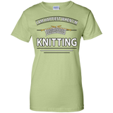 I Am Happiest When I'm Knitting Ladies Custom 100% Cotton T-Shirt - Crafter4Life - 7