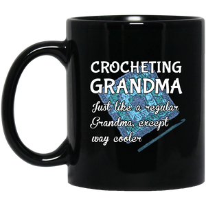 Crocheting Grandma Black Mugs