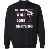 All I Need is Wine-Love-Knitting Crewneck Sweatshirt - Crafter4Life - 2