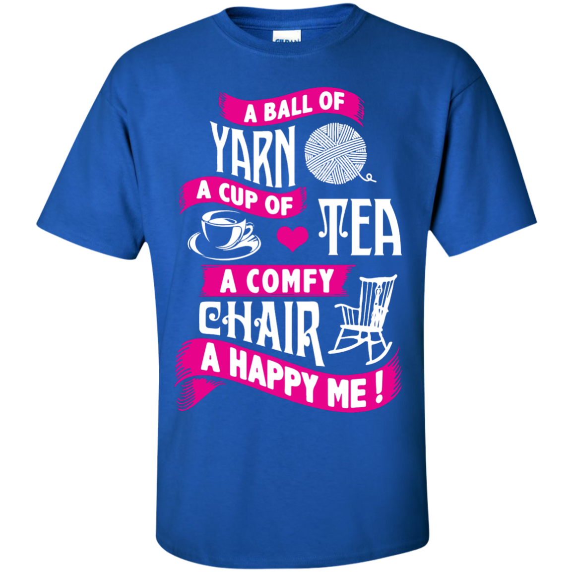 A Ball of Yarn, A Happy Me Custom Ultra Cotton T-Shirt - Crafter4Life - 10