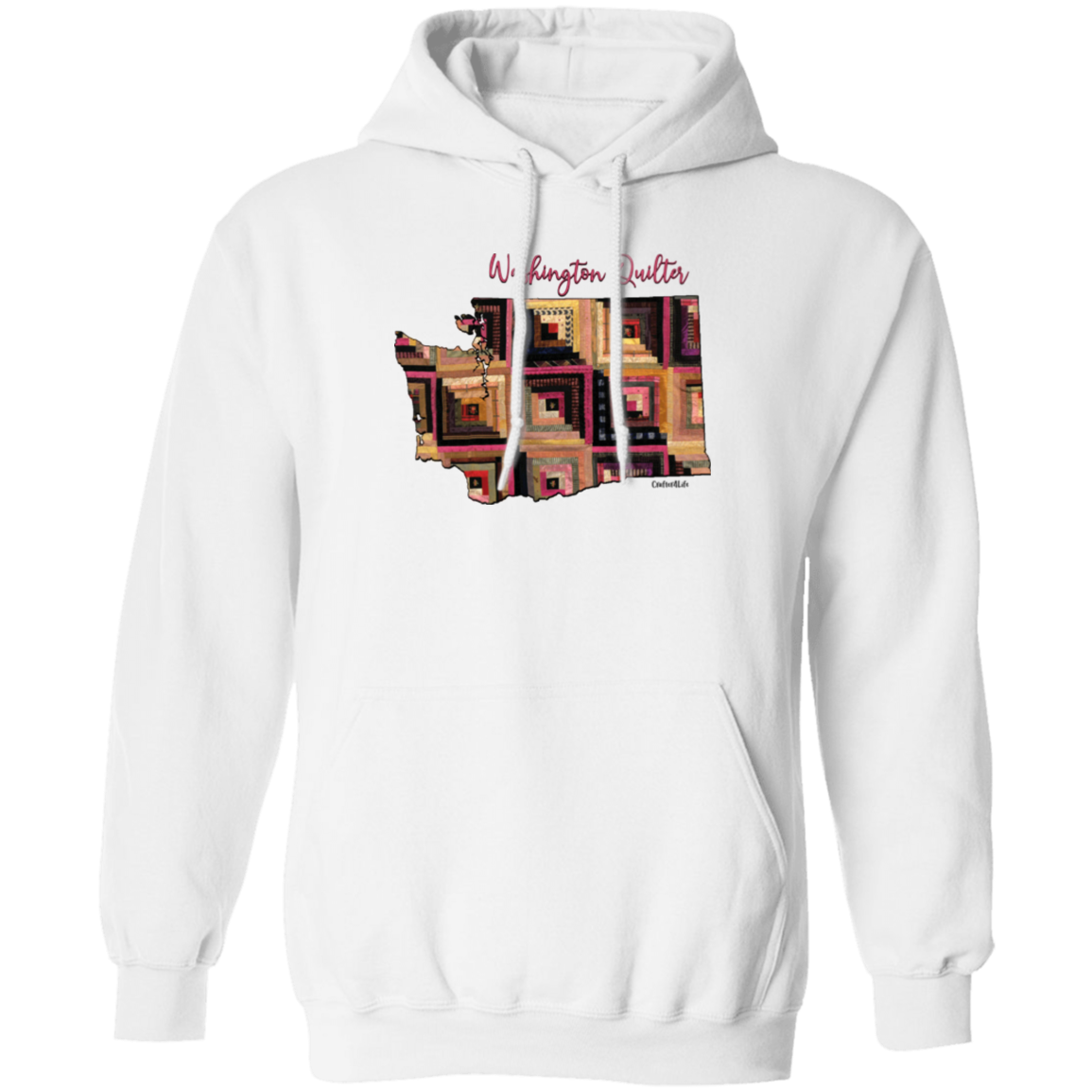 Washington Quilter Pullover Hoodie, Gift for Quilting Friends and Family