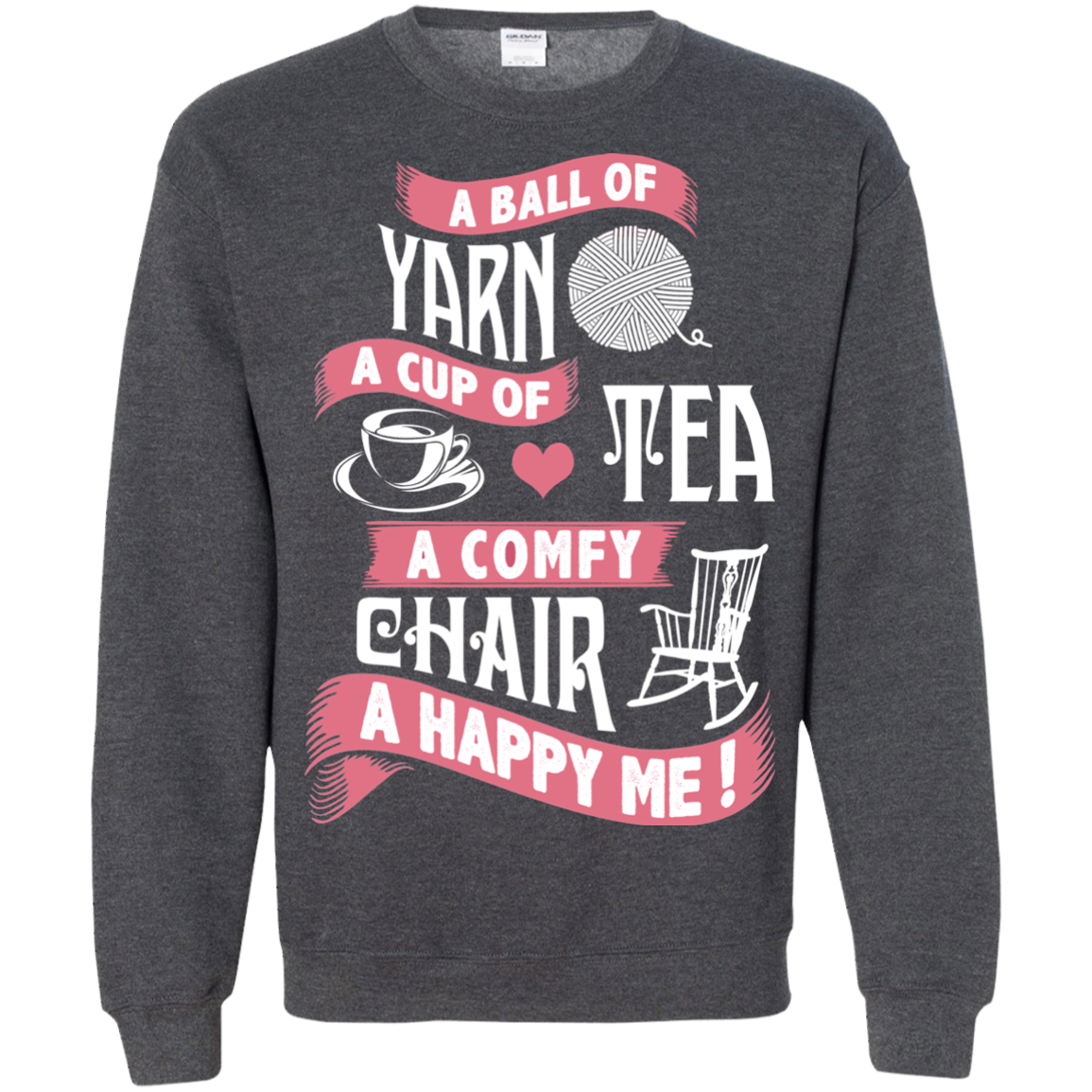 Yarn-Tea-Chair Crewneck Pullover Sweatshirt