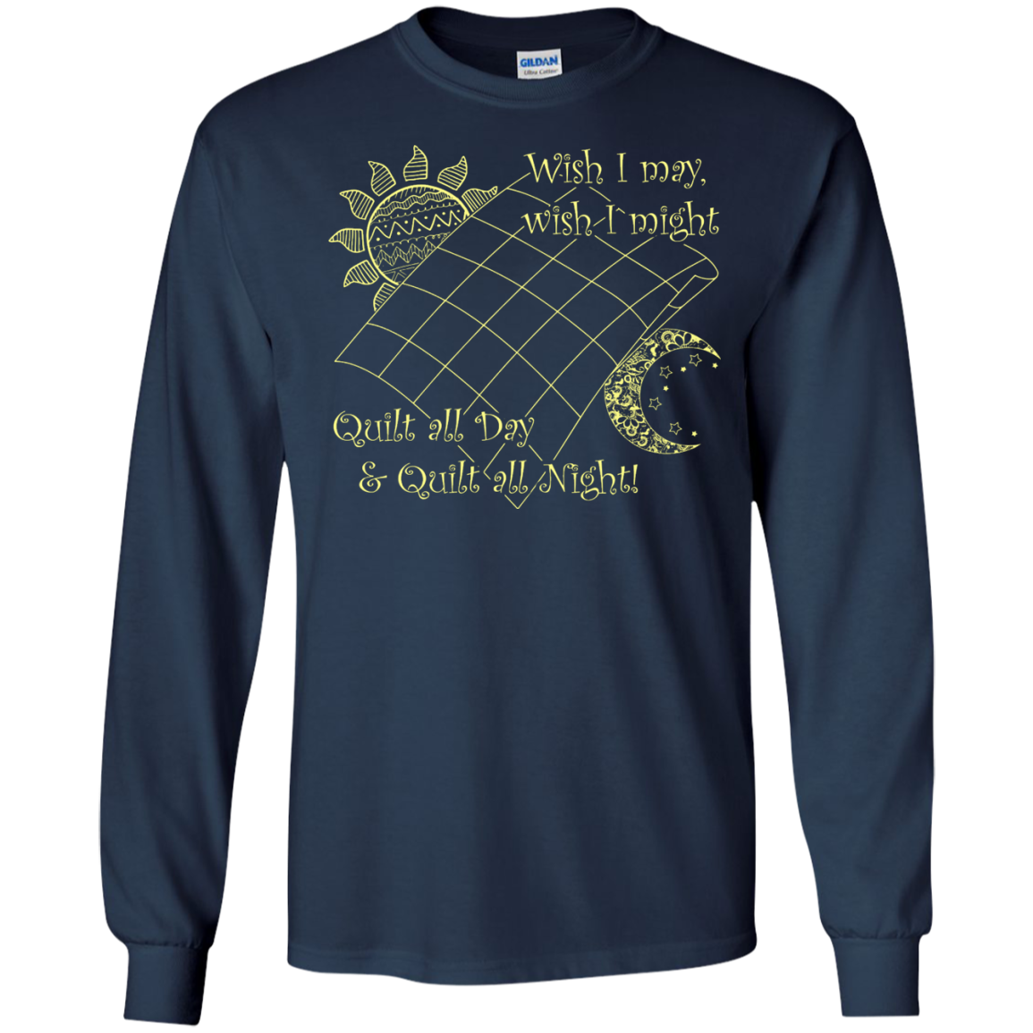 Wish I May Quilt Long Sleeve Ultra Cotton T-Shirt - Crafter4Life - 8