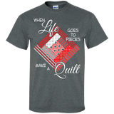 Make a Quilt (red) Custom Ultra Cotton T-Shirt - Crafter4Life - 4