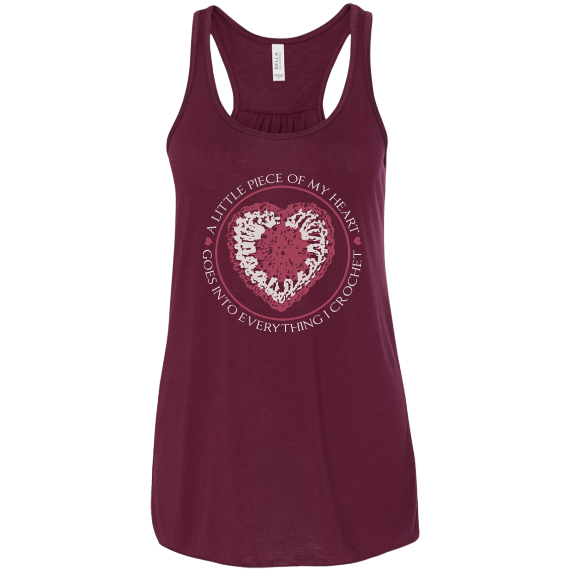 Piece of My Heart (Crochet) Flowy Racerback Tank