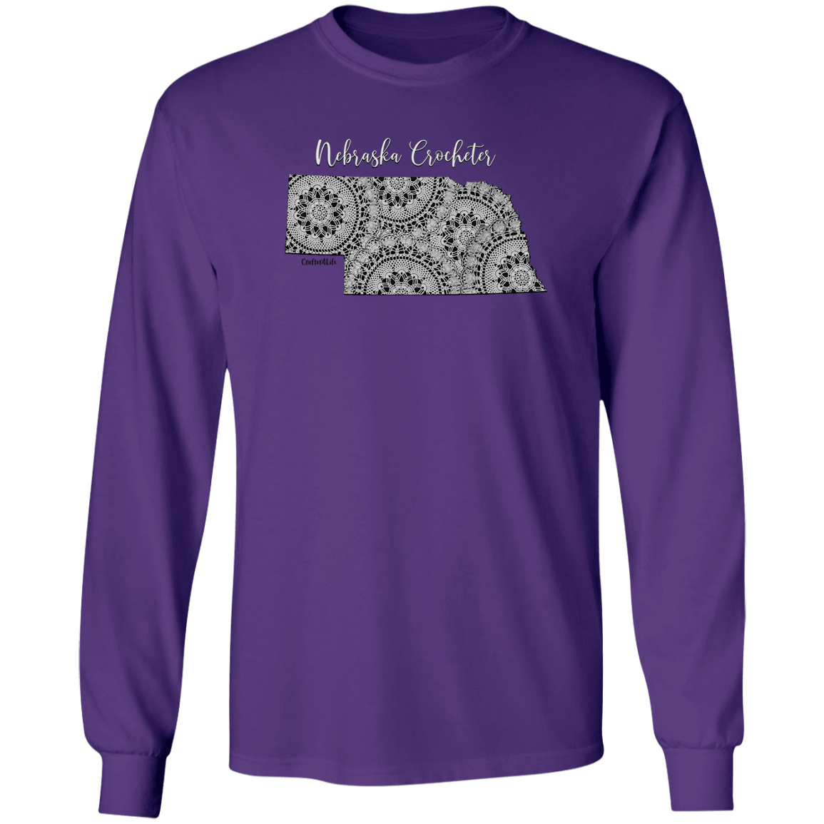 Nebraska Crocheter LS Ultra Cotton T-Shirt