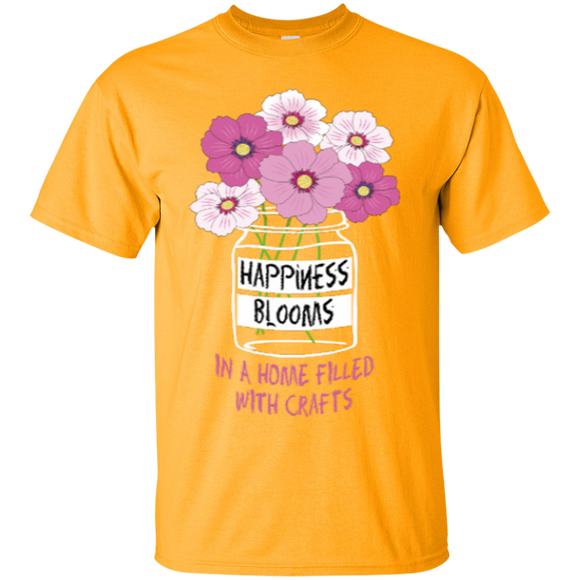 Happiness Blooms with Crafts Custom Ultra Cotton T-Shirt - Crafter4Life - 1