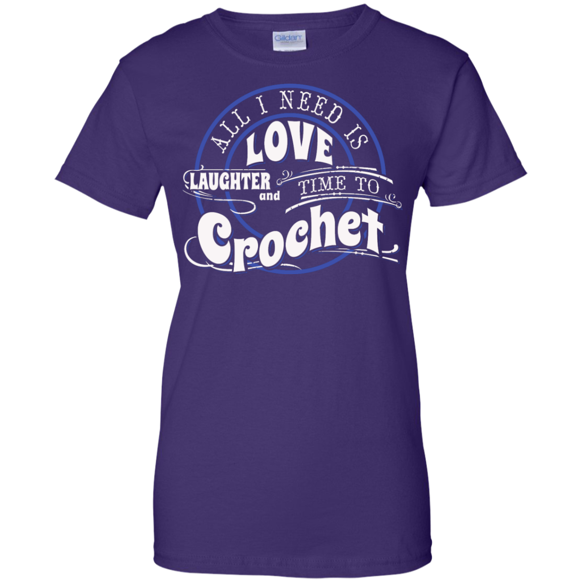 Time to Crochet Ladies Custom 100% Cotton T-Shirt - Crafter4Life - 12