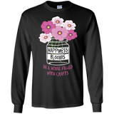 Happiness Blooms with Crafts Long Sleeve Ultra Cotton T-Shirt - Crafter4Life - 3