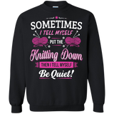 Put the Knitting Down Crewneck Sweatshirts - Crafter4Life - 2