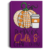 Pumpkins, Quilts & Chai Portrait Canvas