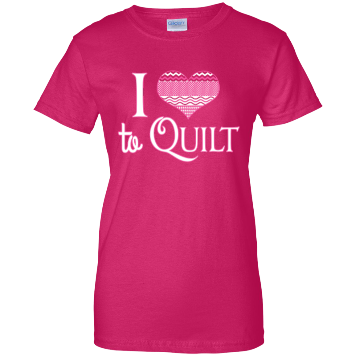 I Heart to Quilt Ladies Custom 100% Cotton T-Shirt - Crafter4Life - 8