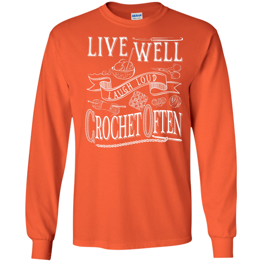 Crochet Often Long Sleeve Ultra Cotton T-Shirt - Crafter4Life - 1