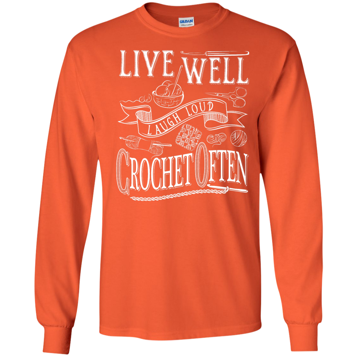 Crochet Often Long Sleeve Ultra Cotton T-Shirt - Crafter4Life - 1