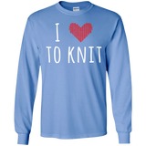 I Heart To Knit LS Ultra Cotton T-Shirt