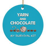 Yarn and Chocolate Ornaments