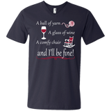 A Ball of Yarn a Glass of Wine Men's and Unisex T-Shirts - Crafter4Life - 10