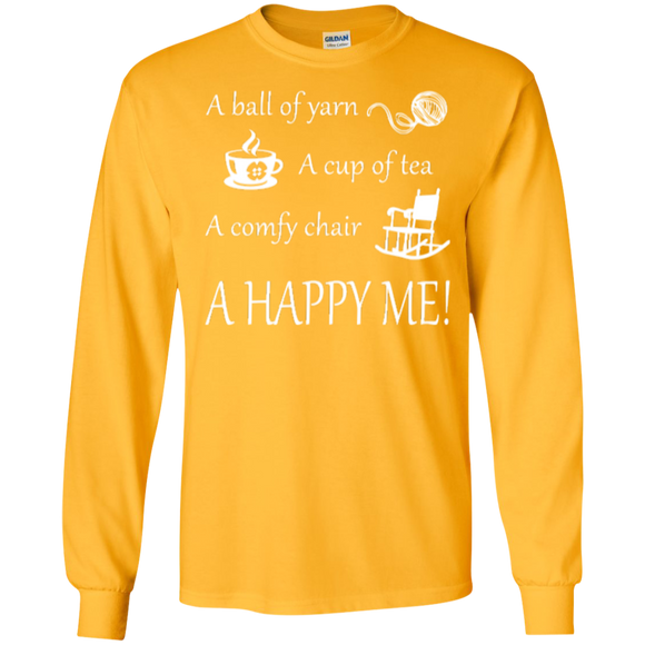 A Happy Me Long Sleeve Ultra Cotton T-shirt - Crafter4Life - 1