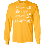 A Happy Me Long Sleeve Ultra Cotton T-shirt - Crafter4Life - 1