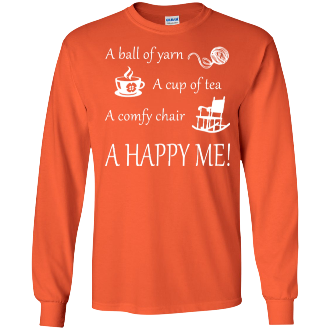 A Happy Me Long Sleeve Ultra Cotton T-shirt - Crafter4Life - 3