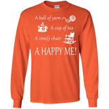 A Happy Me Long Sleeve Ultra Cotton T-shirt - Crafter4Life - 3