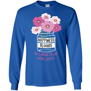 Happiness Blooms with Crafts Long Sleeve Ultra Cotton T-Shirt - Crafter4Life - 1