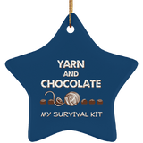 Yarn and Chocolate Ornaments