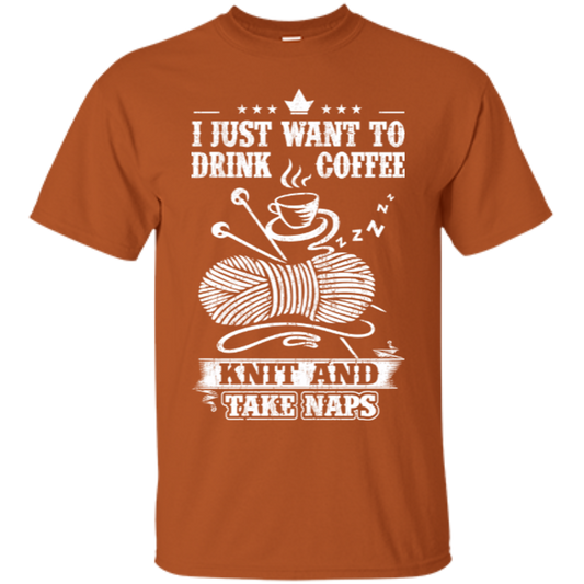 Coffee-Knit-Nap Custom Ultra Cotton T-Shirt - Crafter4Life - 1
