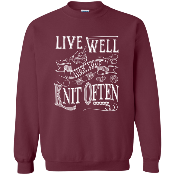 Knit Often Crewneck Pullover Sweatshirt