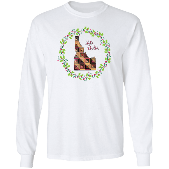 Idaho Quilter Christmas LS Ultra Cotton T-Shirt