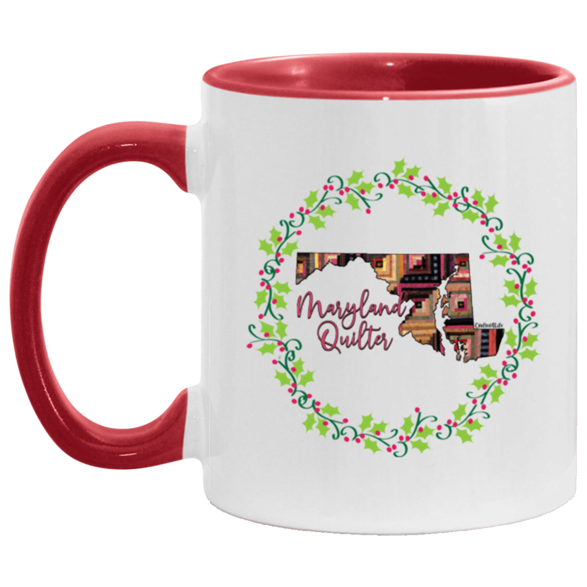 Maryland Quilter Christmas Accent Mug
