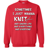 I Just Wanna Knit Crewneck Pullover Sweatshirt