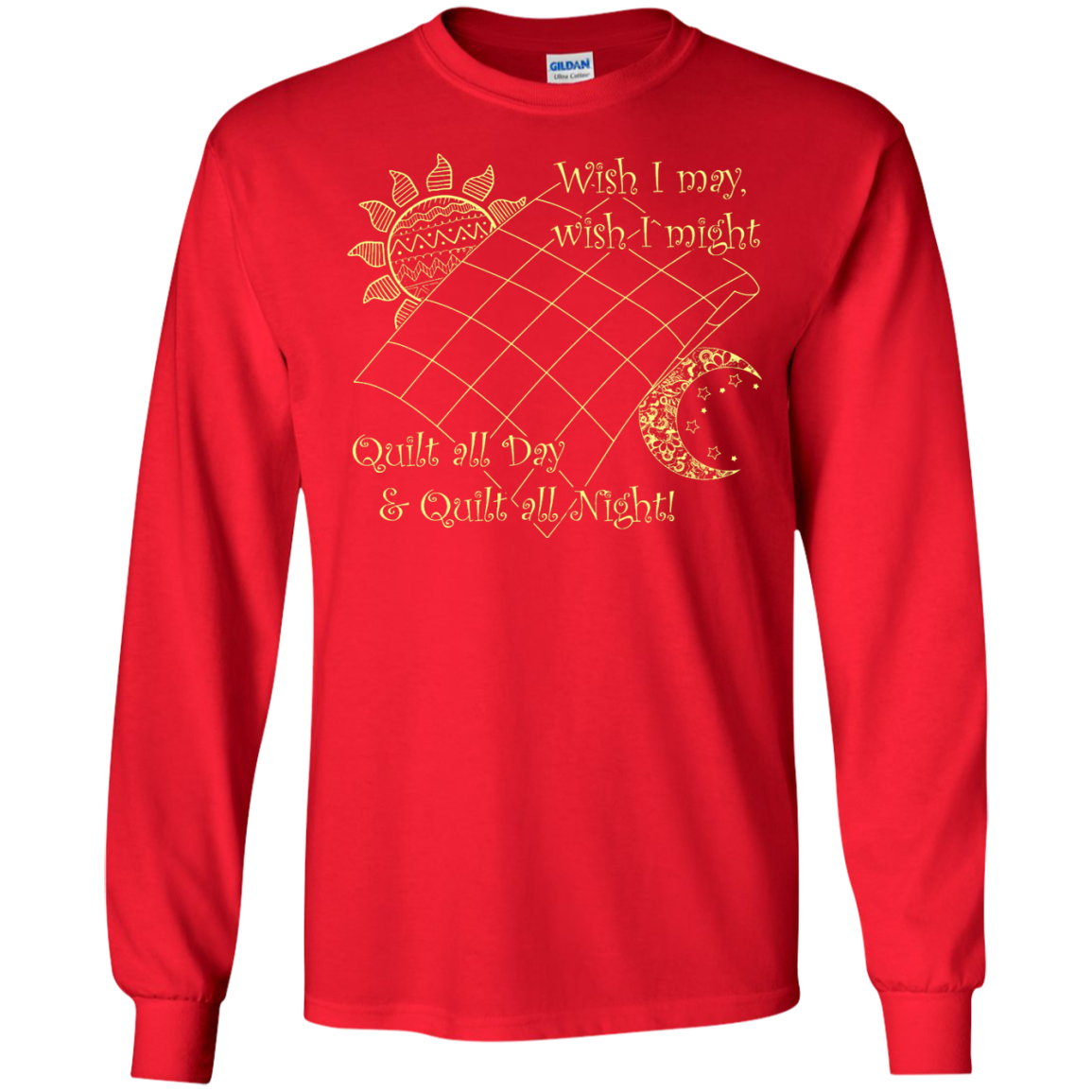 Wish I May Quilt Long Sleeve Ultra Cotton T-Shirt - Crafter4Life - 7