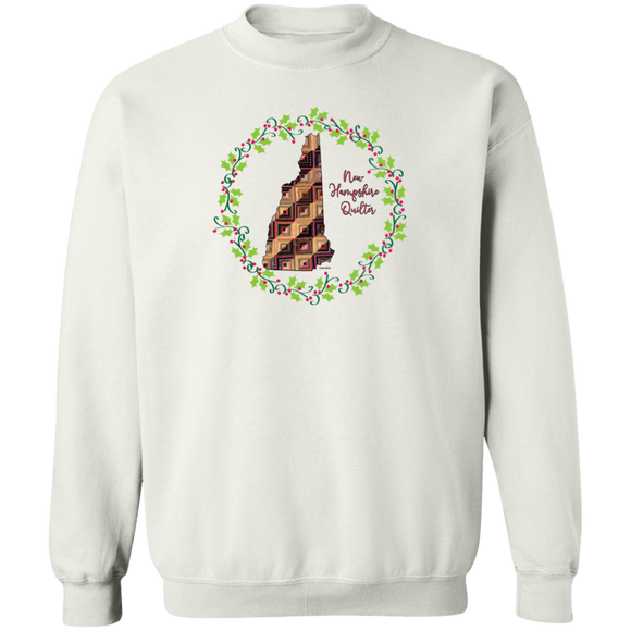 New Hampshire Quilter Christmas Crewneck Pullover Sweatshirt