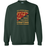 Pizza Night Crewneck Pullover Sweatshirt  8 oz.