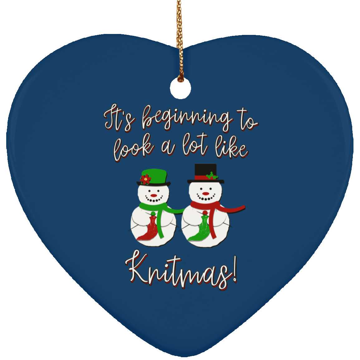 Knitmas Snow Couple Ornaments