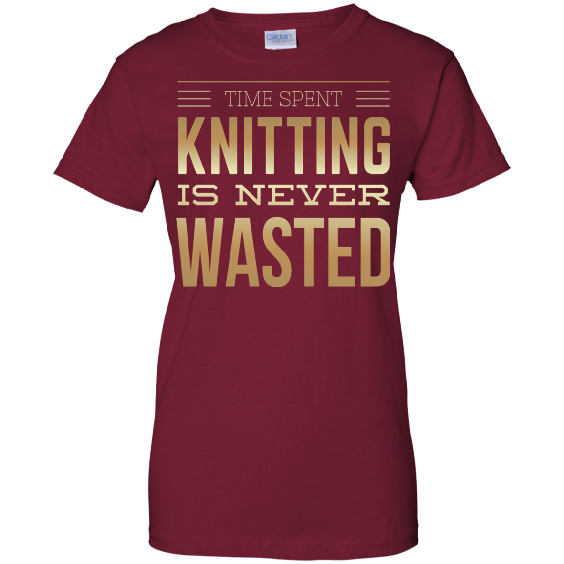 Time Spent Knitting Ladies Custom 100% Cotton T-Shirt - Crafter4Life - 3